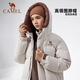 Camel (CAMEL) Zhuque outdoor down jacket for men and women, medium-length duck down thickened high-collar warm jacket