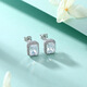 925 Square Diamond Zircon Gemstone Colorful Earrings Rectangular Crystal Earrings Jewelry Earrings High Quality Wholesale 925 Tanzania Blue December