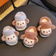 Winter children's cotton slippers for girls 2025 new warm plus plush boys cartoon baby bag heel home shoes dark coffee slippers 12 22/23 size (shoe length 14CM suitable for feet 13