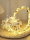 Fantasy atmosphere gift box light night market wedding dress stall small lantern warm color flower bouquet light birthday cake decoration light string 200 strings individually packaged slow flash + fast flash + constant light