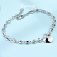 GsunG platinum love bracelet for women PT950 pure platinum love shape pig nose chain as a gift for your girlfriend. Priced by gram. Contact before bidding.