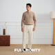 FULL MONTY old money style Henry collar sweater new casual sweater for men with cashmere inner long-sleeved T-shirt 25 autumn camel 70113 L