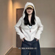 Su Yuwei gray hooded twist zipper sweater cardigan for women autumn lazy style waisted short knitted sweater hoodie top apricot Follow the store - Free shipping insurance S Recommended (80-95Jin Jin is equal to 0.5 kg) Free shipping insurance