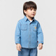 PawinPaw Cartoon Bear Children's Clothing 25th Autumn New Boy Denim Shirt Indigo Denim Blue/55 90