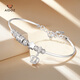Aido Diamond pt950 platinum crown star bracelet for women, platinum small waist transfer bead bracelet, weight 7.2-7.4g (54-58mm can be worn)