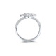 Mengjinyuan platinum ring PT950 crushed ice four-leaf clover ring live and adjustable for girlfriend's birthday gift live