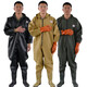 PVC full body waders for fishing, catching fish, lotus root suit, thickened wading pants, waterproof one-piece fishing pants, yellow three-in-one cuffs, whole body 38