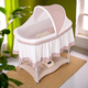 
HAIZIJIA Crib Chaoshan Up and Down Shaker Electric Cradle Bed Automatic Shaker Multifunctional Baby Bed Radish Squat Newborn Coffee Color Plus + Bluetooth APP