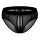 Men's Sexy Crotchless Pants Revealing Buttocks Thong Single-layer Mesh Bikini Men's Breathable Translucent Underwear Lei Ye's Black Back Open One Size
