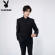 Playboy (PLAYBOY) Mao suit men's slim-fitting Chinese style groom wedding dress Chinese stand collar suit Chinese style suit Mao suit gray (top + pants) M (114-129Jin Jin equals 0.5 kg)
