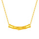 Gold and silver gold bamboo pendant, 999 pure gold through-hole necklace pendant, birthday gift for girlfriend, bamboo smile pendant (single pendant, if the weight exceeds the weight, please refund the less), about 0.75g
