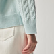 Snow Lotus (SNOW LOTUS) Cashmere Sweater Women's Pure Cashmere Half Turtle Collar Loose Cable Sweater Autumn and Winter 2025 New Knitted Sweater Women's Sky Blue W424 L 110