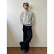 Shelley Jones Henry Collar Sweater Men's Autumn and Winter New Ins Lazy Style Loose Trendy Bottoming Top Gray L Recommended 110-125 Jin Jin equals 0.5 kg