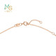 Chow Sang Sang 18K rose gold love secret heart-shaped necklace pendant for women K gold 90365N price 47 cm