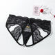 Large size hot pure desire panties hollow sexy sexy open lace bed bell thong women black M recommended 80-115Jin Jin is equal to 0.5 kg
