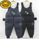 G.DUCKKIDS baby down pants for babies, boys and girls, thickened pants for children, children's jumpsuit overalls, winter, embroidered bear gray, 80 cm, including 55g down