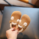 Jin Jin is equal to 0.5 kg. Mu boys and girls Birkenstock shoes, winter velvet cotton shoes, soft bottom baby toddler shoes, baby bean shoes, children's shoes, khaki color, size 24, inner length 15cm