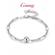 GsunG platinum bead bracelet for women PT950 pure platinum niche design chain bracelet simple gift for girlfriend Price by gram Contact before bidding