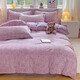 Class A pure cotton four-piece set thickened brushed cotton 100 quilt cover double bed quilt cover autumn and winter bed three-piece set Millai-Purple 100% cotton soft and comfortable bed sheet style 1.8 four-piece set-quilt cover 200x230