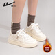 Pull back new winter women's sneakers, leather-topped white shoes, versatile plus velvet cotton shoes 1325, beige plus velvet style 38