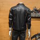 JAGR trendy brand leather jacket men's new spring and autumn motorcycle leather jacket casual top trendy men's leather jacket black black 2XL