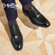 Goldlion Men's Shoes 25 New Formal Leather Shoes Business Commuting Soft and Comfortable Oxford Shoes G580510147AAA Black 40