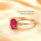 COASZE 18K gold inlaid with diamond 0.8ct Burmese ruby ring. Birthday gift for girlfriend and wife. Ruby ring. In-depth customized message.