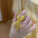 KZD old phoenix 999 pure gold ancient method gold pure gold phoenix ring female phoenix dance nine-day ring engagement proposal for daughter phoenix ring