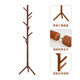 Jingjiayi solid wood coat rack floor-standing clothes rack living room balcony bedroom clothes rack triangular leg vertical bag rack