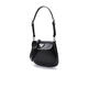 PRADA shoulder bag for women to wear as a handbag, wear as a crossbody, fashionable, versatile, exquisite and portable, curved design, tilted configuration, black, one size fits all