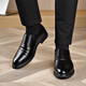 Spring and Autumn New Product Soft Leather Inner High-Height Business Official Casual Leather Shoes Men's Security Professional Baita Breathable Men's Leather Shoes Black Inner High-Height 6190 40