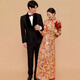 
Xiuhe Wear 2025 New Wedding Chinese Wedding Dress Slim Gown King Small Dragon and Phoenix Gown Wedding Dress Qiu [520 Dragon and Phoenix Gown] Diamond-free Hair Accessories X2XL All Size