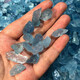 Jiaye quality aquamarine rough stone Tanzania 15-25mm high ice penetration pendant ore specimen blue water ice penetration blue 5g pack