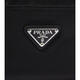 PRADA Luxury Men's RE NYLON Leather Trim Cosmetic Bag Black One Size