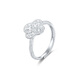 Mengjinyuan platinum ring PT950 crushed ice four-leaf clover ring live and adjustable for girlfriend's birthday gift live