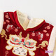 Baby clothes for women autumn and winter new princess 100-day-old dress baby red festive Chinese New Year's Eve dress red 66cm