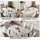 Lin's home slate dining table and chairs complete set 2025 new small apartment dining table square table light luxury simple table living room LH660R1