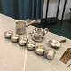 Wekodao pure titanium tea set high-end travel tea set gift box Kung Fu tea set outdoor camping portable tea cup teapot 9-piece set pure titanium travel set 9 pieces