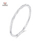 Aido diamond pt950 platinum bracelet for women, genuine platinum Möbius ring bracelet, plain ring, round bracelet, weighing 22.72 grams, inner diameter 55mm, about 4mm thick