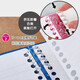 Jingong loose leaf book Ziru writing loose leaf notebook 360 degree flip thin binder Kingjim creative design coil notebook notepad 9855 light blue B5