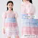 Disney (Disney) children's dress long-sleeved skirt autumn and winter knitted mesh princess dress TD3EQ007 rainbow pink 110