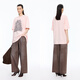 Jiangnan Buyi (Jnby) [Même style dans le centre commercial] 25 AUTOMNE NOUVEAU T-shirt Round Cotton Coton Corme court motif de chien amusant 5p7110460 687 / Powder Light XL