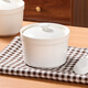 Baijie stew pot ceramic soup bowl water-proof inner pot steamed egg bowl lard porridge bird's nest cup pot tableware with lid spoon medium 400ml