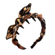 Idel bow leopard print headband women's high skull 2025 new daily wear hairband face wash headband pressed hairpin headdress leopard print bow headband F3587