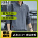 JEEP SPIRIT brand men's heavyweight pure cotton Henry sweatshirt t-shirt men's American casual bottoming polo shirt SS7152 gray stand collar style regular 2XL recommended 155-170Jin Jin equals 0.5 kg