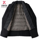 Jinba winter double-sided woolen coat men's suit collar mid-length down lining woolen coat middle-aged dad wear 8669 black (removable down lining) M 170/48