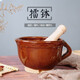 Meikejie old-fashioned pepper pounding bowl pounding pepper preserved eggs household ceramic pounding bowl tool mashing garlic masher garlic paste garlic mortar upgraded and thickened 1100ml large radium body comes with a mallet 1 piece shipping damage