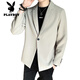 Playboy (Playboy) Jaqueta de traje de color caqui Spring para hombres 2025 Nuevo tops de la marca de moda masculina Traje primavera y chaqueta de otoño Black M