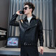 Jason leather jacket men's autumn and winter trendy brand short motorcycle men's tops 2025 new trend handsome leather jacket JK244 black M
