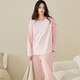 Spring and Autumn style pull-frame cotton couple pajamas pullover long-sleeved trousers home clothes simple cool cotton men's and women's suits women's 5082 long sleeves + trousers M